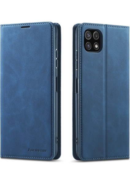 Samsung Galaxy A22 5g Için Deri Telefon Kılıfı (Yurt Dışından)