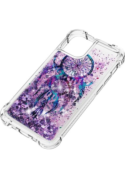 Apple iPhone 12/12 Pro Uyumlu Desen Baskılı Tpu Simli Telefon Kılıfı - Çok Renkli (Yurt Dışından)