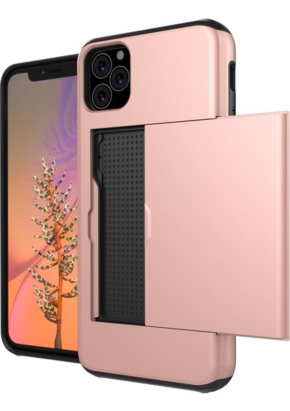 Apple iPhone 11 Pro 5.8 Inç Kart Tutuculu Plastik + Tpu Hibrit Telefon Kılıfı- Pembe Altın (Yurt Dışından) fırsatları