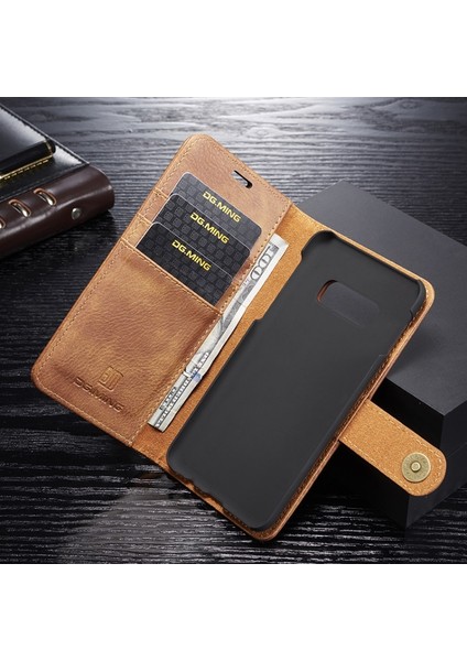 Deri + Pc Samsung Galaxy S10E Için Telefon Kılıfı - Kahverengi (Yurt Dışından)