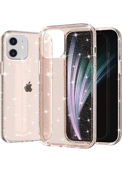 Apple iPhone 12/12 Pro 6.1 Inç Uyumlu Tpu Simli Telefon Kılıfı - Altın (Yurt Dışından)
