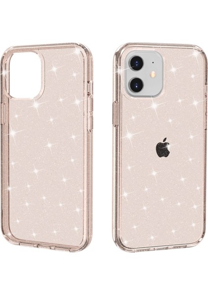 Apple iPhone 12/12 Pro 6.1 Inç Uyumlu Tpu Simli Telefon Kılıfı - Altın (Yurt Dışından)