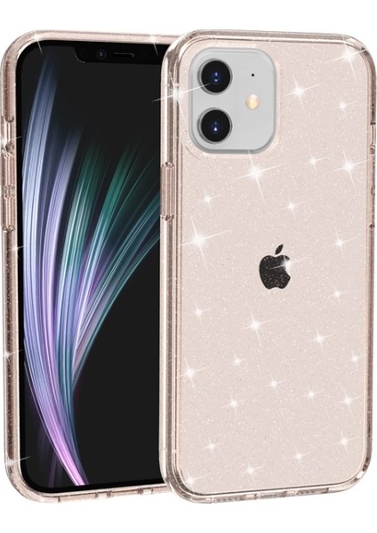 Apple iPhone 12/12 Pro 6.1 Inç Uyumlu Tpu Simli Telefon Kılıfı - Altın (Yurt Dışından)