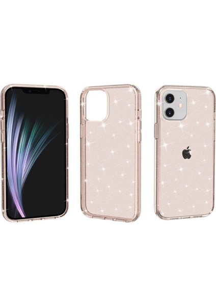 Apple iPhone 12/12 Pro 6.1 Inç Uyumlu Tpu Simli Telefon Kılıfı - Altın (Yurt Dışından)