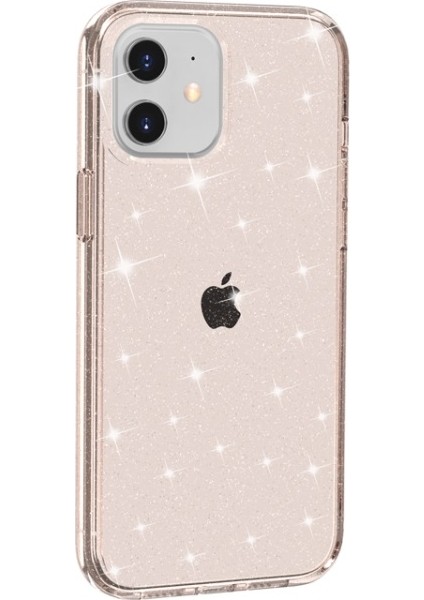 Apple iPhone 12/12 Pro 6.1 Inç Uyumlu Tpu Simli Telefon Kılıfı - Altın (Yurt Dışından)