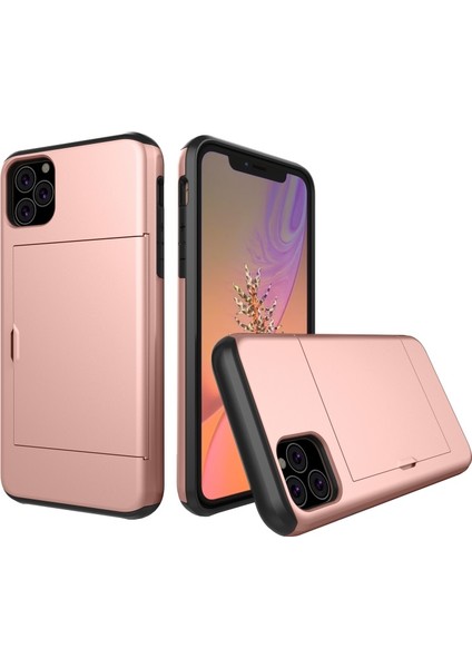 Apple iPhone 11 Pro Max 6.5 Inç Uyumlu Plastik Tpu Telefon Kılıfı - Pembe Altın (Yurt Dışından)