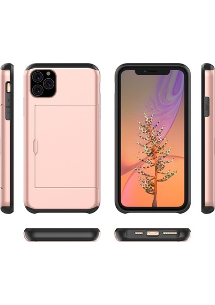 Apple iPhone 11 Pro Max 6.5 Inç Uyumlu Plastik Tpu Telefon Kılıfı - Pembe Altın (Yurt Dışından) fiyatları