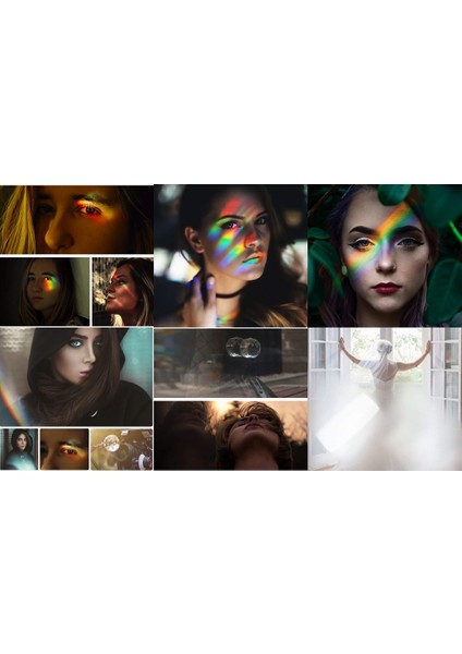 Yaratıcı Çekimler Için 3 Lü Efekt Kristal Prizma K9 Cam Fotografçı Seti modelleri