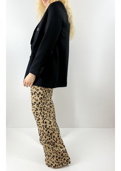 Leopar Desen Dökümlü Pantolon modelleri