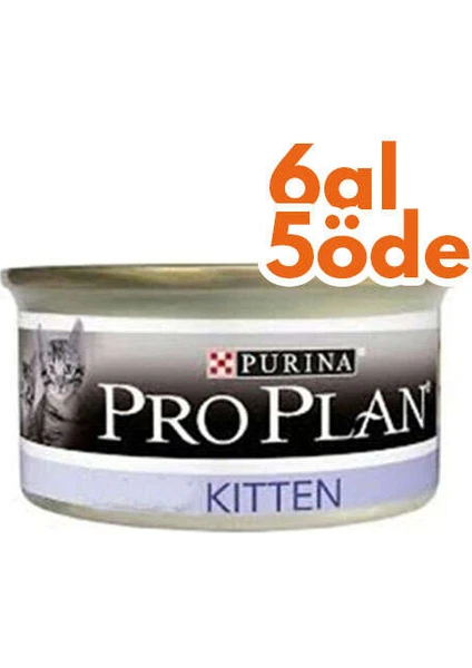 Pro Plan Kitten Tavuk Etli Yavru Kedi Konservesi 85 gr - 6 Al 5 Öde