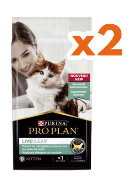 Live Clear Kitten Hindi Etli Yavru Kedi Maması 1,4 kg x 2 Adet