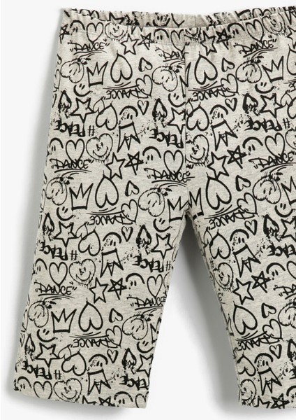 Kız Çocuk Kalp Baskılı Tayt modelleri