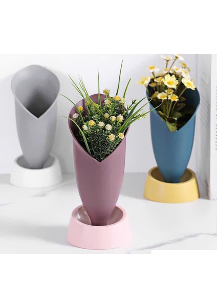 Lale Figürlü Dekoratif Vazo-