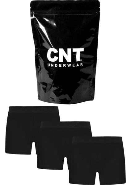 Cnt Erkek Düz Likralı 3'lü Boxer