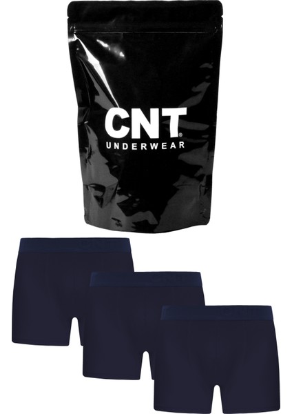Cnt Erkek Düz Likralı 3'lü Boxer