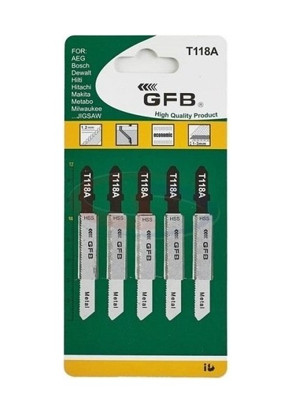 Metal Dekupaj Ağzı T118-A (5'li Paket) -2250