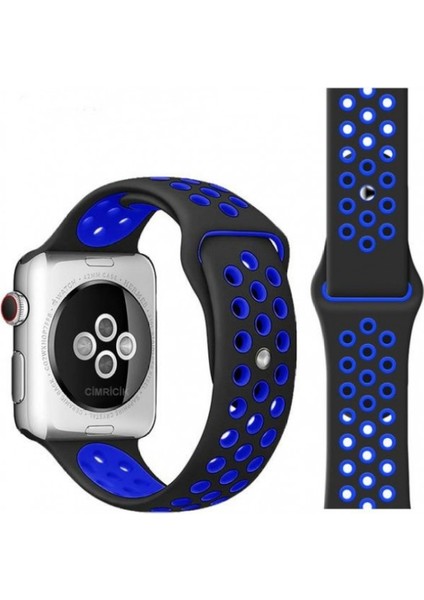 Apple Watch Uyumlu 5 44 mm Nike Spor Delikli Kordon Kayış