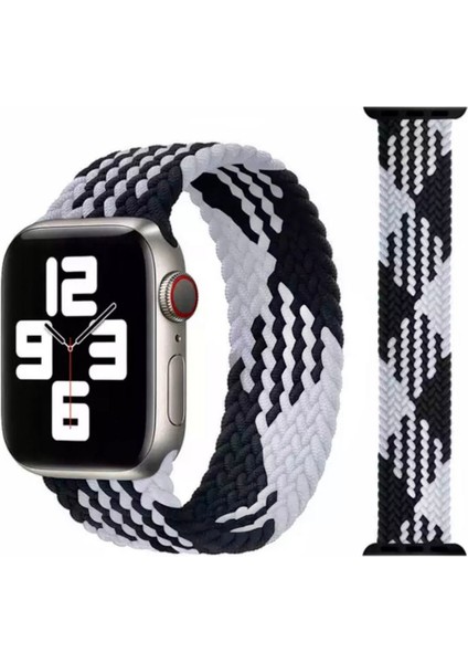 Apple Watch Uyumlu 2 44 mm Örgü Solo Loop Kordon Kayış Large: 16 cm