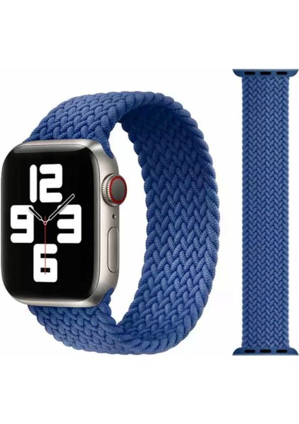 Apple Watch Uyumlu Se 45 mm Örgü Solo Loop Kordon Kayış Large: 16 cm