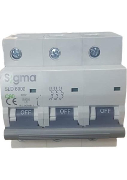 3x80a C/6ka W Otomatik Sigorta Sigma