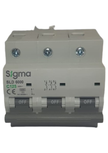 3x125a C/6ka W Otomatik Sigorta Sigma