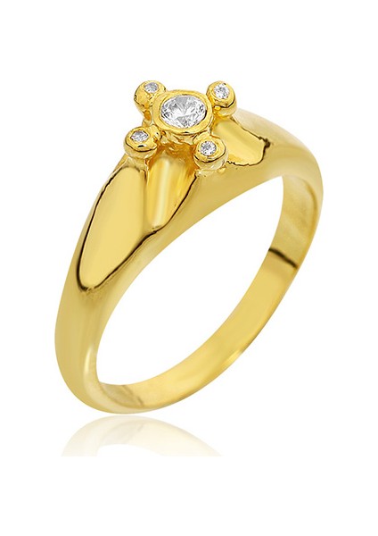 Gold Dört Taşlı Yüzük