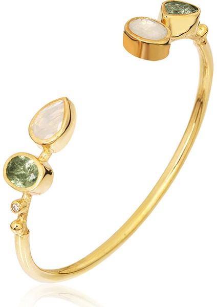 Gold Yeşil Kelepçe Bileklik