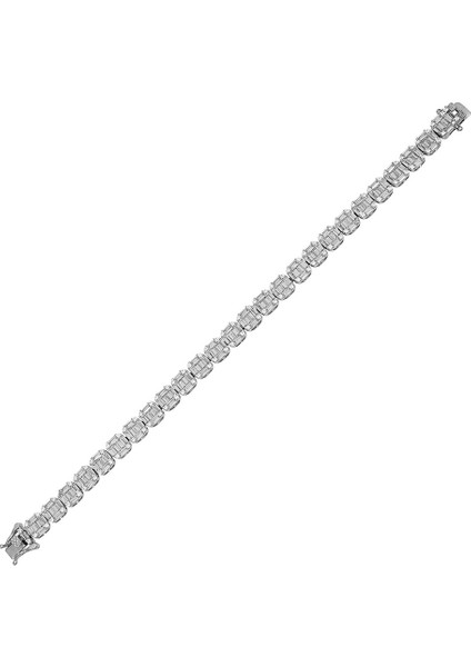 Gümüş Diamond Baget Bileklik