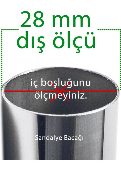 Sandalye Profil Ayak Pabucu Ayak Tapa Takozu Dış 28 Mm (20 Adet)