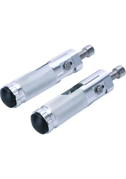 2 Adet Alüminyum Motosiklet Motocross Ayak Kazık Footrest Footpegs Gümüş