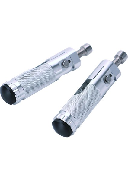 2 Adet Alüminyum Motosiklet Motocross Ayak Kazık Footrest Footpegs Gümüş