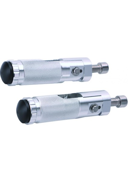 2 Adet Alüminyum Motosiklet Motocross Ayak Kazık Footrest Footpegs Gümüş