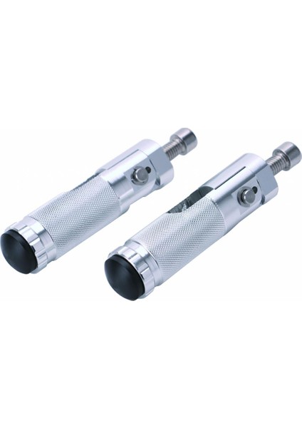 2 Adet Alüminyum Motosiklet Motocross Ayak Kazık Footrest Footpegs Gümüş