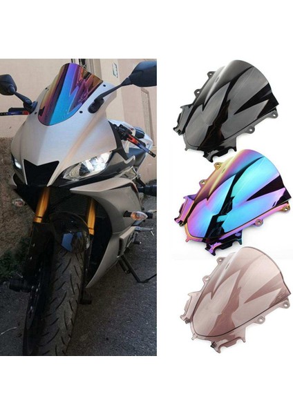 Ön Cam Cam Çifte Kabarcık Yamaha R15 V3 2017 ~ 2020 Renkli2 Için Uyumlu(Yurt Dışından)