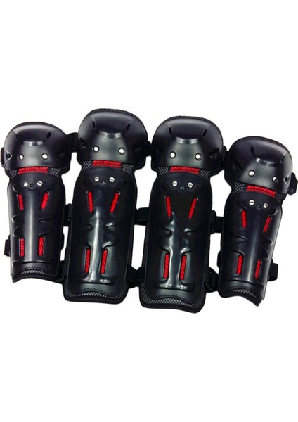 4 × Motosiklet Dirt Bike Dirsek Diz Pedi Brace Dirsek Diz Koruyucu Shin Guard