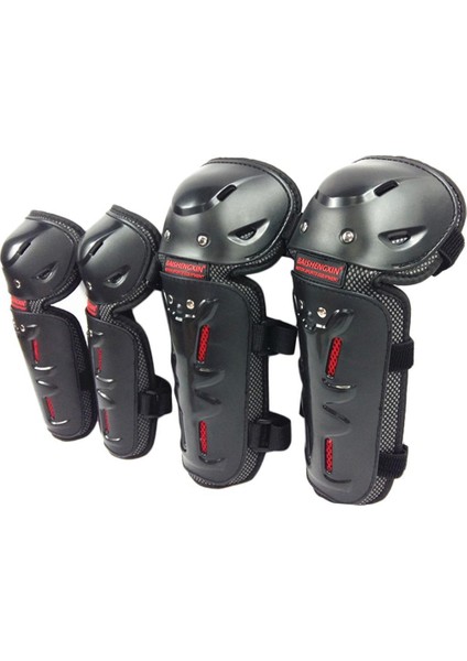 4 × Motosiklet Dirt Bike Dirsek Diz Pedi Brace Dirsek Diz Koruyucu Shin Guard