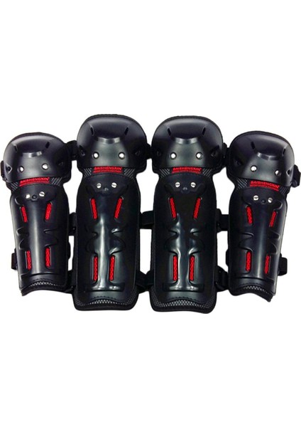 4 × Motosiklet Dirt Bike Dirsek Diz Pedi Brace Dirsek Diz Koruyucu Shin Guard