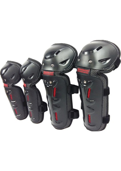 4 × Motosiklet Dirt Bike Dirsek Diz Pedi Brace Dirsek Diz Koruyucu Shin Guard
