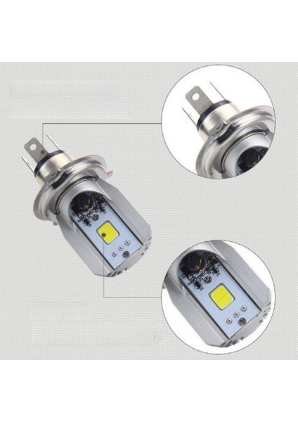 H6 BA20D Dc 12-60 V 12 W 6500K Cob LED Motosiklet Merhaba / Lo Işın Far Ampul