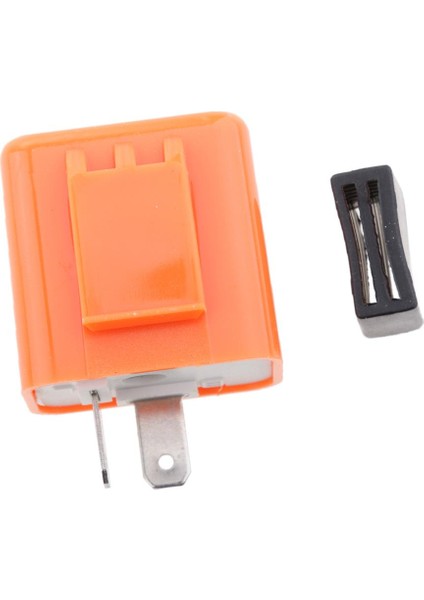 12 V 2-Pin Ayarlanabilir LED Göstergesi Flaşör Röle Flaş Motosiklet Turuncu