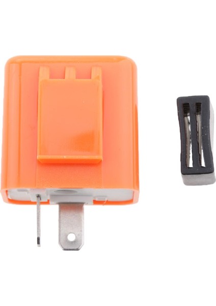 12 V 2-Pin Ayarlanabilir LED Göstergesi Flaşör Röle Flaş Motosiklet Turuncu