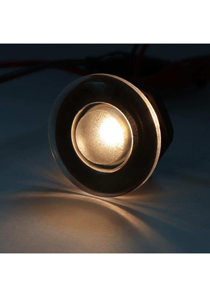 12 V LED Yuvarlak Nezaket Işık Yat Deniz Tekne Merdiven Güvertesi Lambası Sıcak Beyaz