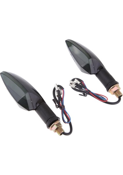 2 x Evrensel Ön ve Arka Motosiklet Amber LED Dönüş Sinyali Göstergesi Blinker