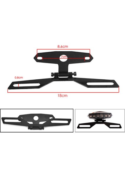 2 Adet Katlanır Lisans Plakası Braketi Atv Dirt Bike Motor Için Arka Lambası Tutucu(Yurt Dışından) fiyatları
