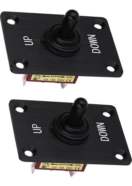 2 Adet Tekne 3 Pin Yukarı Aşağı Açılı / Kapama / Anlık Geçiş Anahtarı Paneli 12 V 15A(Yurt Dışından)