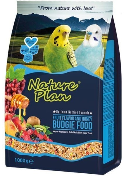 Nature Plan Meyve Aromalı+ Ballı Muhabbet Yemi 1000GR x 4 Adet