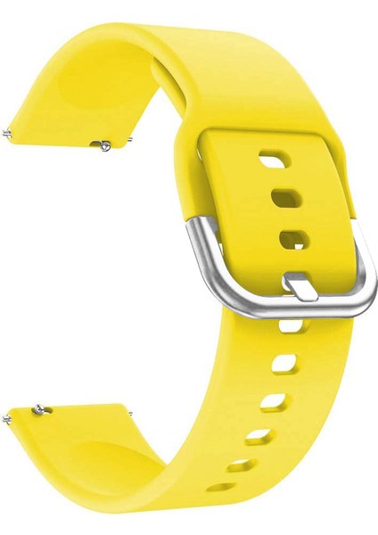 Huawei Watch Gt 3 46MM Uyumlu 22MM Silikon Kordon (Sarı)