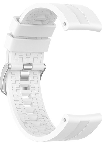Huawei Watch GT 4 / GT 3 46MM ile Uyumlu 22MM Silikon Kordon Beyaz