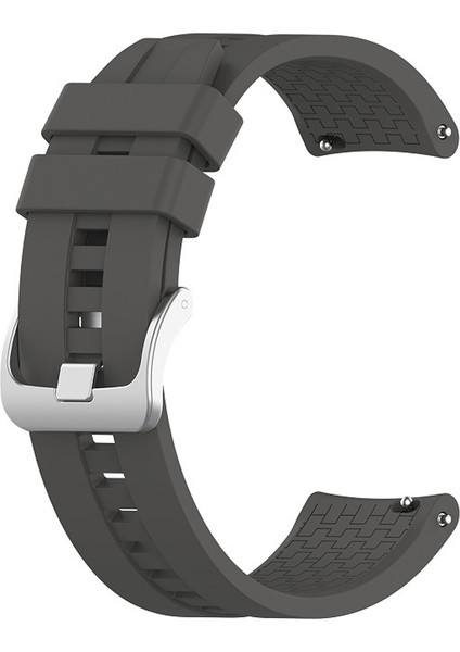 Amazfit Gtr 2 47MM Uyumlu 22MM Silikon Kordon Gri