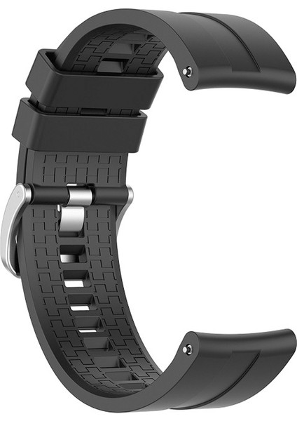 Amazfit Gtr 2 47MM Uyumlu 22MM Silikon Kordon Siyah